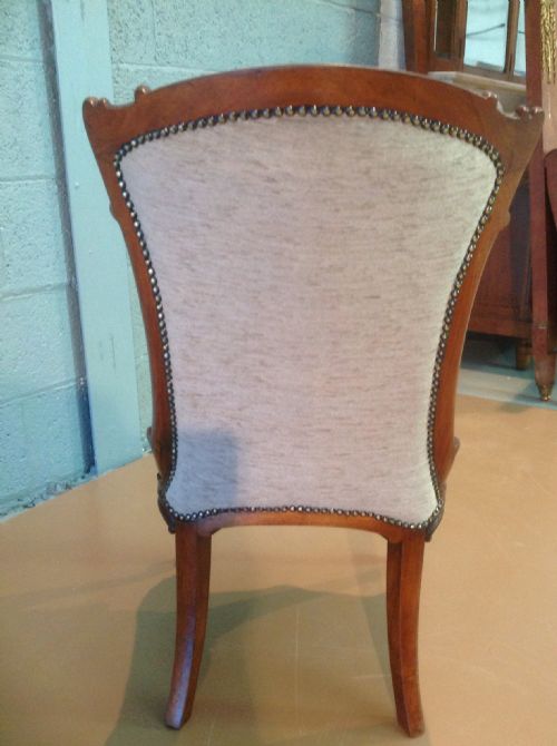 ANTIQUE ROSEWOOD NURSING CHAIR - ADDITIONAL PHOTO 4