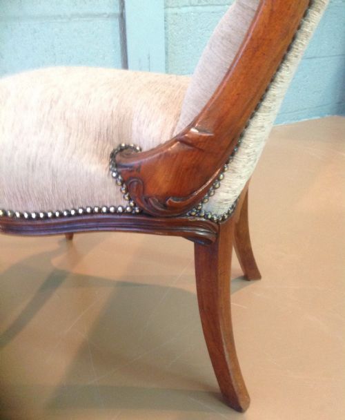 ANTIQUE ROSEWOOD NURSING CHAIR - ADDITIONAL PHOTO 5
