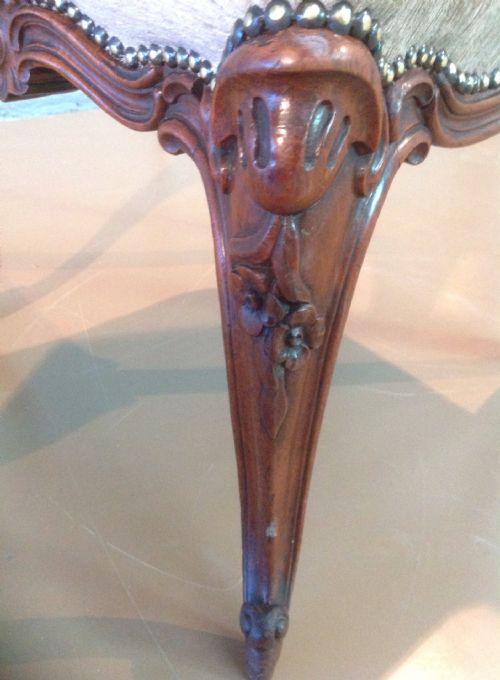 ANTIQUE ROSEWOOD NURSING CHAIR - ADDITIONAL PHOTO 6