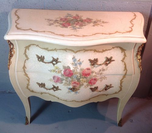 hand painted french commode chest - CATEGORY: ANTIQUE FURNITURE - DATED 1920