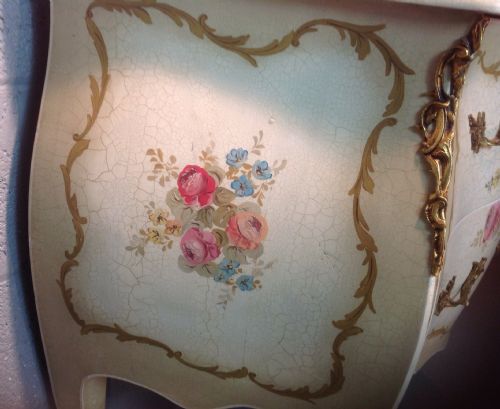 HAND PAINTED FRENCH COMMODE CHEST - ADDITIONAL PHOTO 8