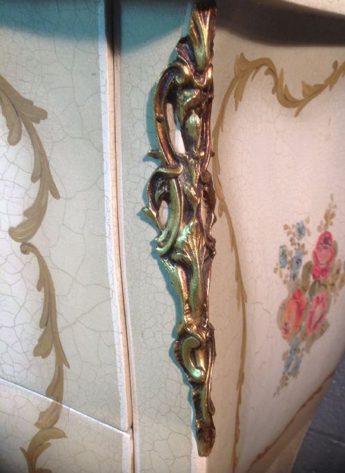 HAND PAINTED FRENCH COMMODE CHEST - ADDITIONAL PHOTO 10