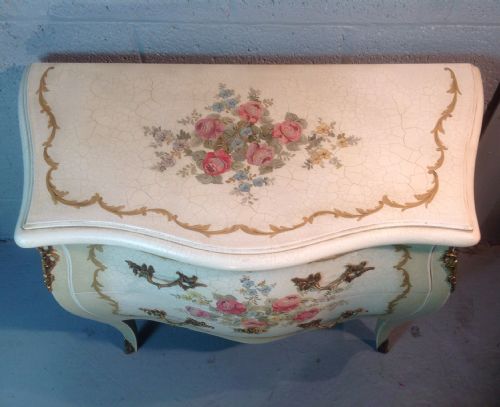 HAND PAINTED FRENCH COMMODE CHEST - ADDITIONAL PHOTO 12