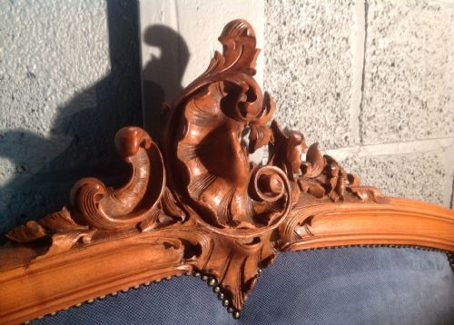 FRENCH WALNUT UPHOLSTERED BED - ADDITIONAL PHOTO 1
