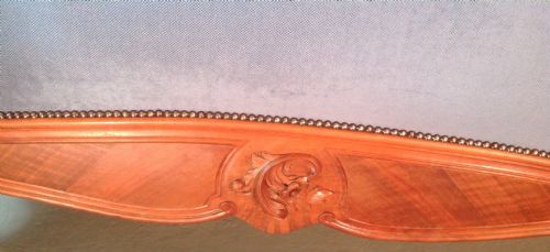 FRENCH WALNUT UPHOLSTERED BED - ADDITIONAL PHOTO 4