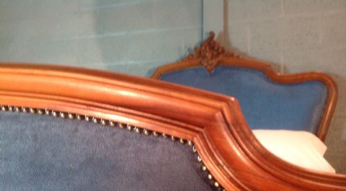 FRENCH WALNUT UPHOLSTERED BED - ADDITIONAL PHOTO 6