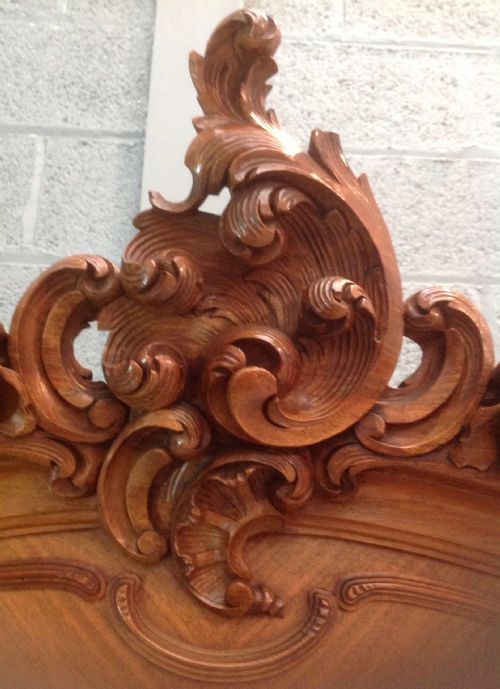 LARGE FRENCH BREAKFRONT WALNUT ARMOIRE - ADDITIONAL PHOTO 1