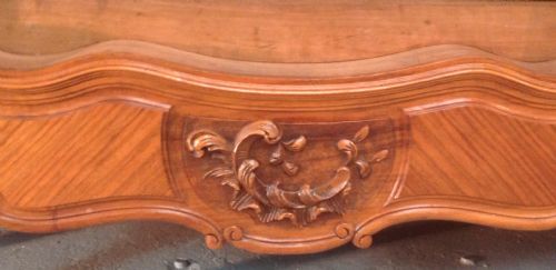 LARGE FRENCH BREAKFRONT WALNUT ARMOIRE - ADDITIONAL PHOTO 5