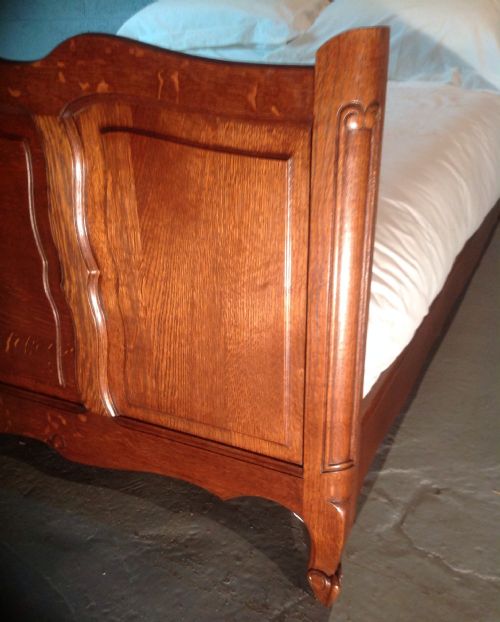 CARVED OAK FRENCH BED - ADDITIONAL PHOTO 2