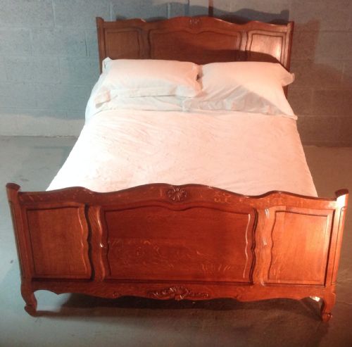 CARVED OAK FRENCH BED - ADDITIONAL PHOTO 4