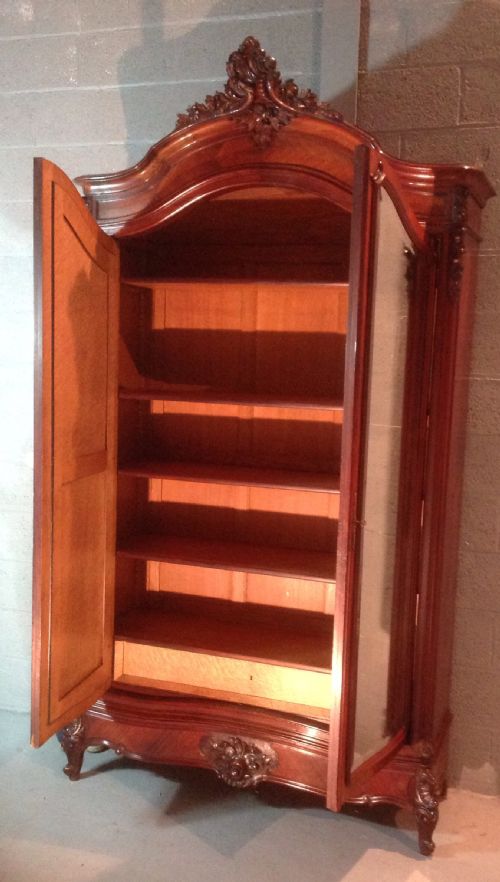 ROSEWOOD FRENCH ARMOIRE - ADDITIONAL PHOTO 2