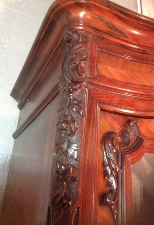 ROSEWOOD FRENCH ARMOIRE - ADDITIONAL PHOTO 5
