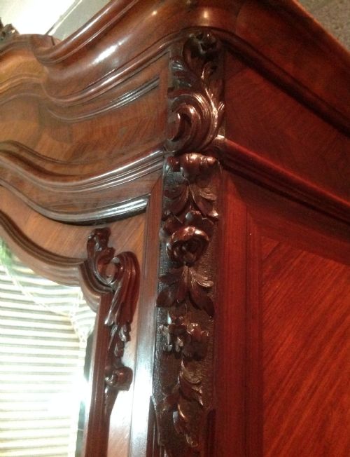 ROSEWOOD FRENCH ARMOIRE - ADDITIONAL PHOTO 6