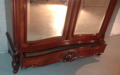 ROSEWOOD FRENCH ARMOIRE - ADDITIONAL PHOTO 7