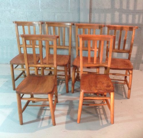 set of 6 chapel chairs - CATEGORY: ANTIQUE CHAIRS - DATED 1890