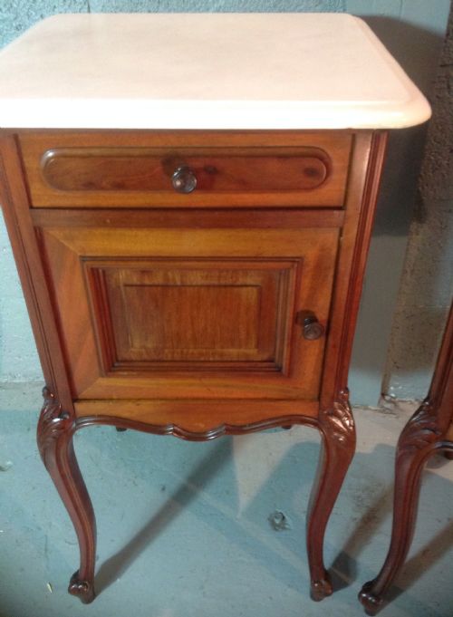 PAIR OF FRENCH BEDSIDE CABINETS - ADDITIONAL PHOTO 2