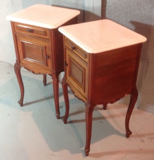 PAIR OF FRENCH BEDSIDE CABINETS - ADDITIONAL PHOTO 4