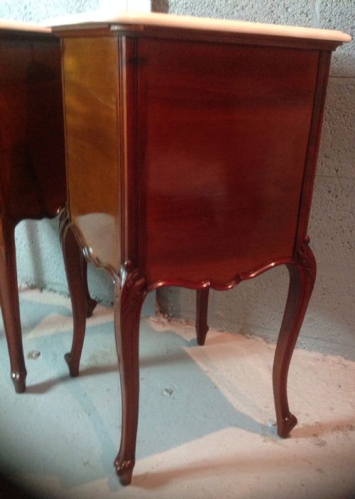 PAIR OF FRENCH BEDSIDE CABINETS - ADDITIONAL PHOTO 6