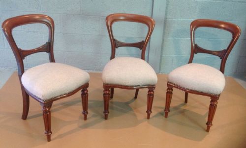 SET OF 3 MAHOGANY VICTORIAN CHAIRS - ADDITIONAL PHOTO 6