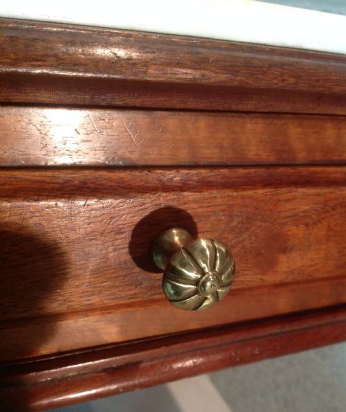 SOLID WALNUT FRENCH BEDSIDE CABINET - ADDITIONAL PHOTO 6