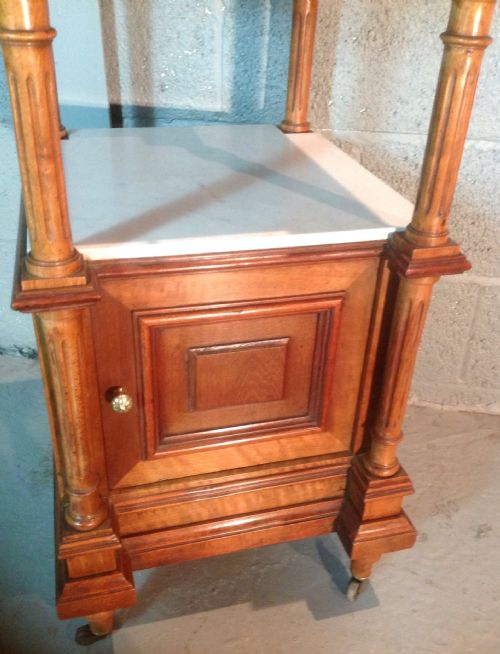 SOLID WALNUT FRENCH BEDSIDE CABINET - ADDITIONAL PHOTO 7