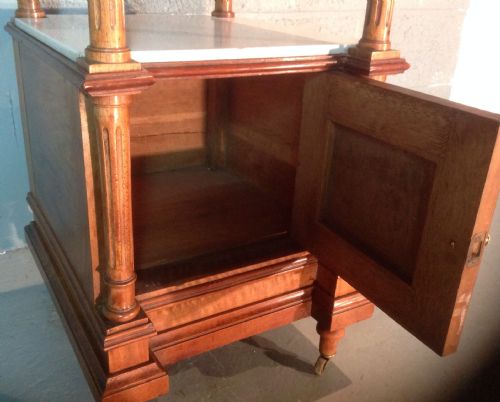 SOLID WALNUT FRENCH BEDSIDE CABINET - ADDITIONAL PHOTO 8