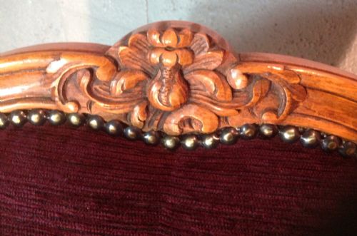 CARVED WALNUT FRENCH ARMCHAIR - ADDITIONAL PHOTO 3