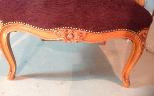 CARVED WALNUT FRENCH ARMCHAIR - ADDITIONAL PHOTO 8