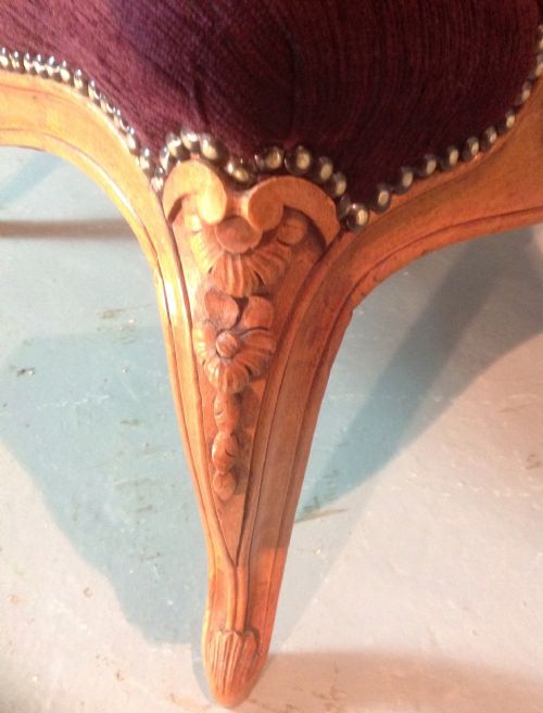 CARVED WALNUT FRENCH ARMCHAIR - ADDITIONAL PHOTO 9