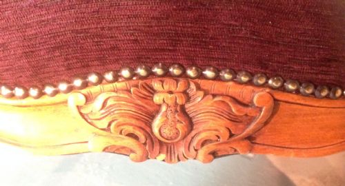 CARVED WALNUT FRENCH ARMCHAIR - ADDITIONAL PHOTO 5
