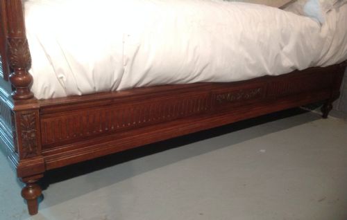 CARVED OAK FRENCH DOUBLE BED - ADDITIONAL PHOTO 7