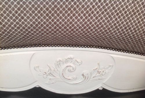 FRENCH PAINTED AND UPHOLSTERED BED - ADDITIONAL PHOTO 5