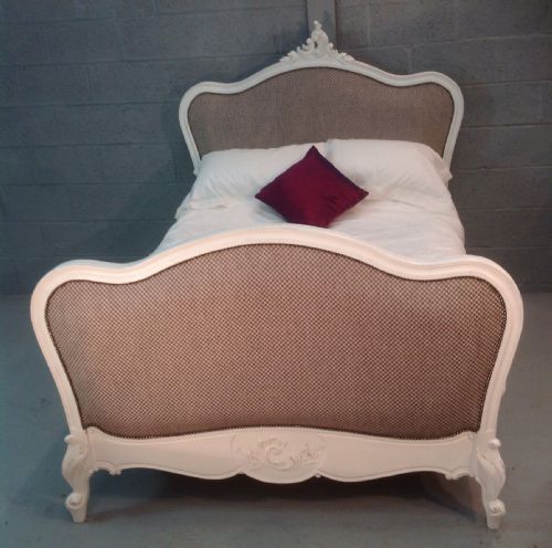 FRENCH PAINTED AND UPHOLSTERED BED - ADDITIONAL PHOTO 8