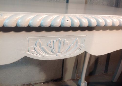 PAIR OF MAHOGANY PAINTED CARVER CHAIRS AND CONSOLE TABLE - ADDITIONAL PHOTO 13