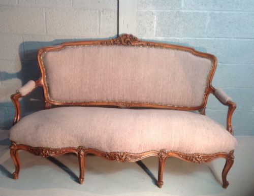 carved walnut french sofa - CATEGORY: ANTIQUE SOFAS - DATED 1880
