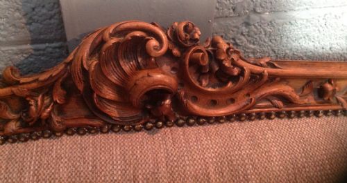 CARVED WALNUT FRENCH SOFA - ADDITIONAL PHOTO 1