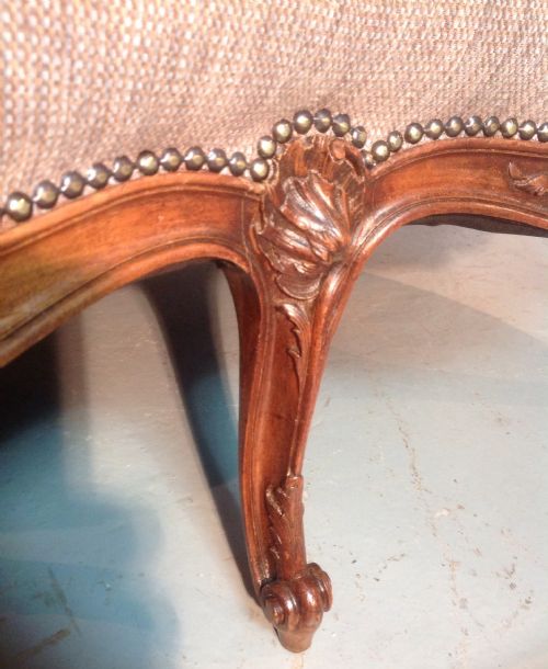 CARVED WALNUT FRENCH SOFA - ADDITIONAL PHOTO 8