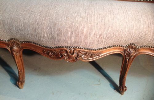 CARVED WALNUT FRENCH SOFA - ADDITIONAL PHOTO 11