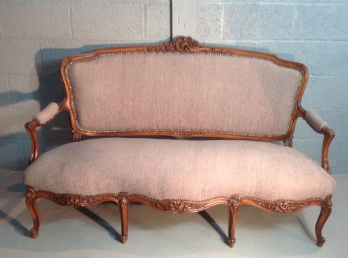 CARVED WALNUT FRENCH SOFA - ADDITIONAL PHOTO 13