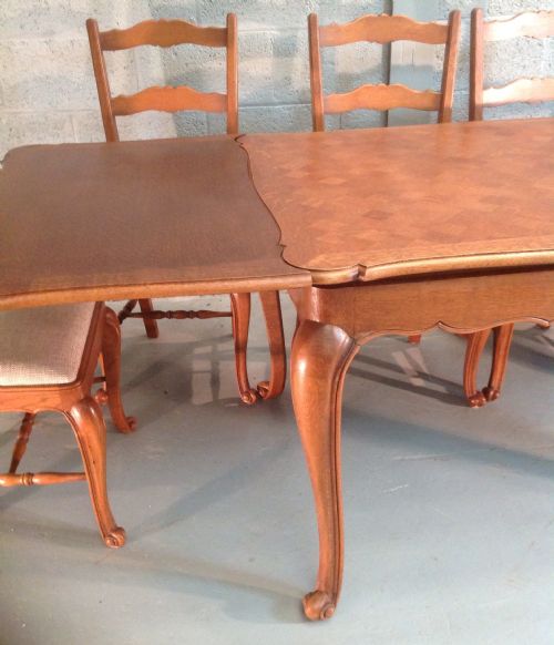 FRENCH OAK DINING CHAIRS AND TABLE - ADDITIONAL PHOTO 10