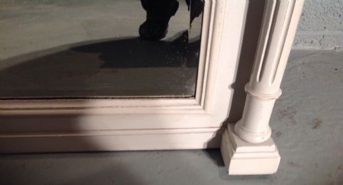 LARGE PAINTED FRENCH MIRROR - ADDITIONAL PHOTO 2