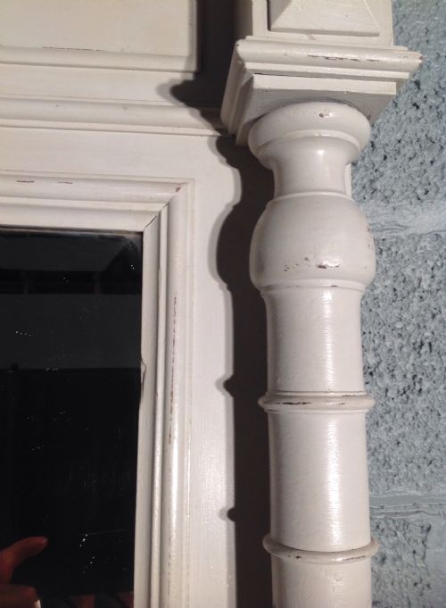 LARGE PAINTED FRENCH MIRROR - ADDITIONAL PHOTO 5