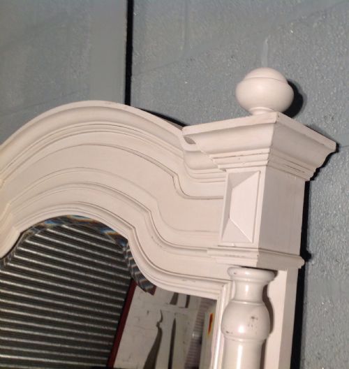 LARGE PAINTED FRENCH MIRROR - ADDITIONAL PHOTO 6