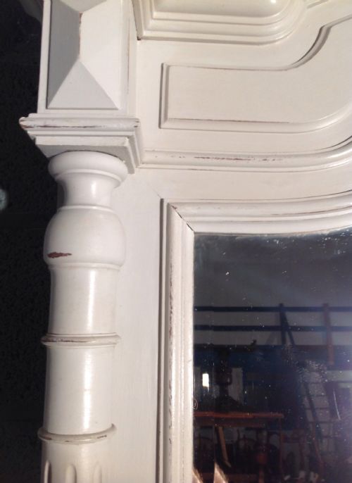 LARGE PAINTED FRENCH MIRROR - ADDITIONAL PHOTO 8