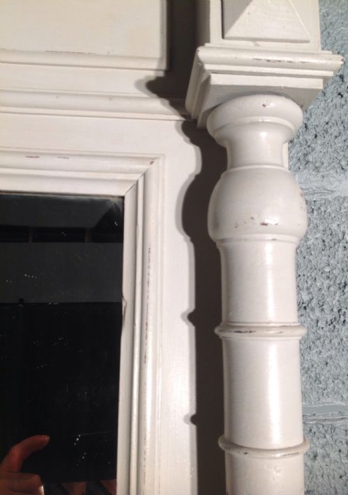 LARGE PAINTED FRENCH MIRROR - ADDITIONAL PHOTO 9