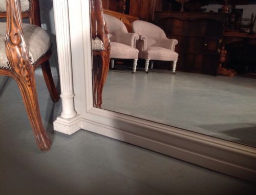 LARGE PAINTED FRENCH MIRROR - ADDITIONAL PHOTO 10