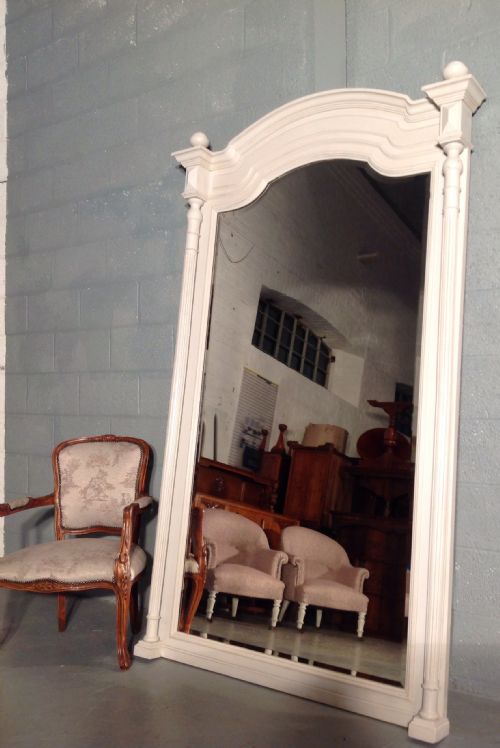 LARGE PAINTED FRENCH MIRROR - ADDITIONAL PHOTO 12