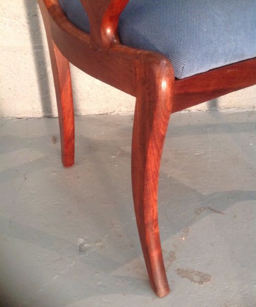 ANTIQUE REGENCY MAHOGANY DESK CARVER CHAIR - ADDITIONAL PHOTO 3