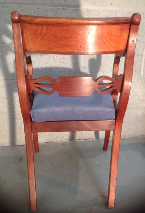 ANTIQUE REGENCY MAHOGANY DESK CARVER CHAIR - ADDITIONAL PHOTO 4