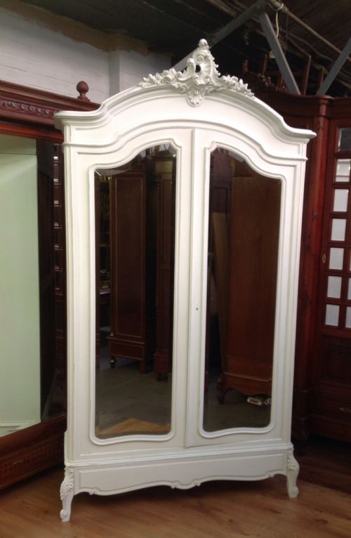 painted french armoire - CATEGORY: ANTIQUE WARDROBES - DATED 1890